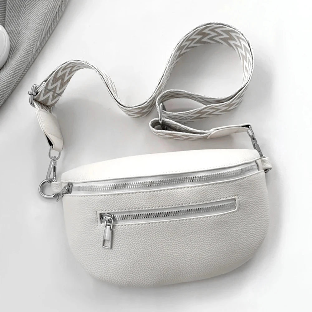 Banane en Cuire Beige / 24x14x8cm / Cuir (PU) Sac Cuir