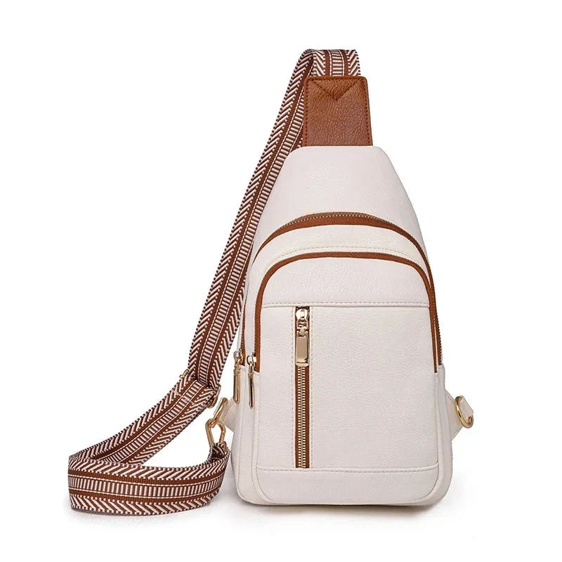 Banane Femme Beige Sac Cuir