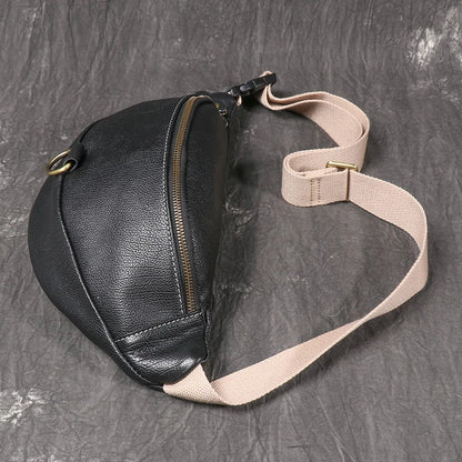 Banane Sac Femme Noir Noir / 37x17x8cm / Cuir Sac Cuir