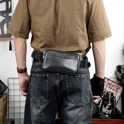 Banane Sacoche Homme Antoine | La Casa du Cuir Cuir Véritable / Noir Sac Banane