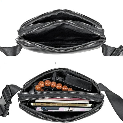 Banane Sacoche Homme Antoine | La Casa du Cuir Cuir Véritable / Noir Sac Banane