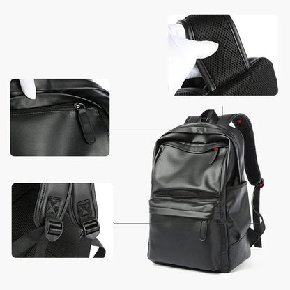 Sac à Dos Cuir Homme Paolo | La Casa du Cuir Noir / Cuir Imperméable Sacs à dos
