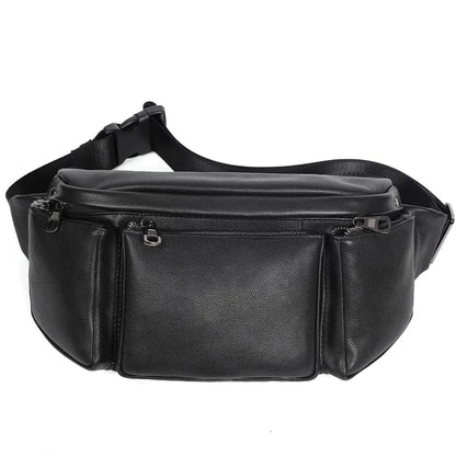 Sac Banane Cuir Homme Antonio | La Casa du Cuir Noir / Cuir Souple Sacs banane
