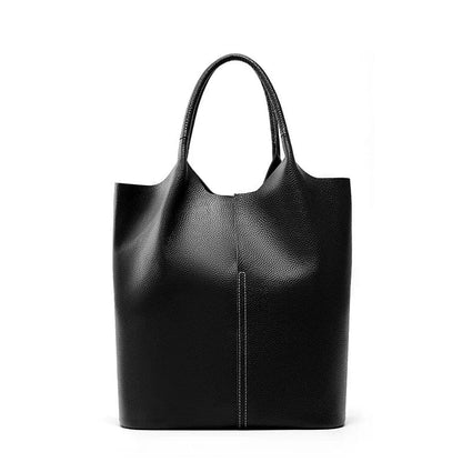 Sac Cabas XXL Grande Contenance | La Casa du Cuir Noir / Cuir Véritable
