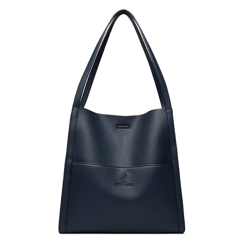 Bleu / Cuir Vegan Sac Cabas