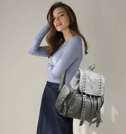 Sac à Dos Bleu | La Casa du Cuir Bleu / Cuir Vegan sac à dos