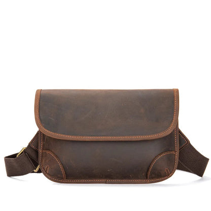 Sac Banane Cuir Homme Leonardo | La Casa du Cuir Café / Cuir Sacs banane
