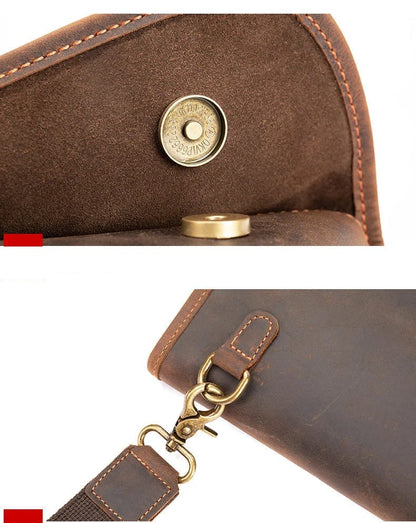 Sac Banane Cuir Homme Leonardo | La Casa du Cuir Café / Cuir Sacs banane