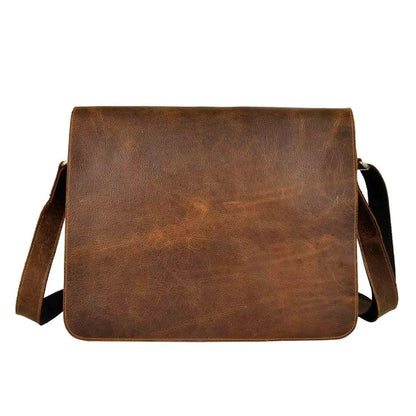 Sac en Bandoulière en Cuir pour Homme | La Casa du Cuir Café / Cuir Véritable