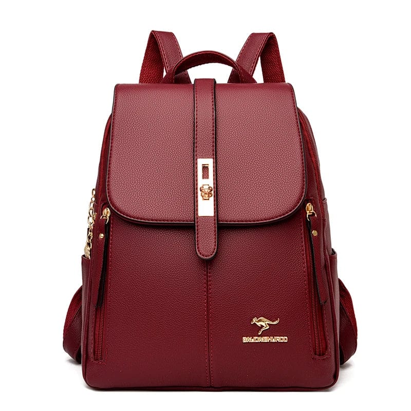Sac à Dos Rouge | La Casa du Cuir Rouge / Cuir Vegan sac à dos