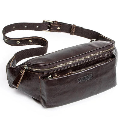 Sac Banane Homme Tendance Eric | La Casa du Cuir Café / Cuir Sac Cuir