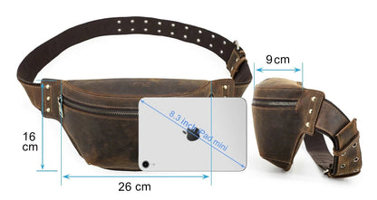 Banane Sac Homme Alexandre | La Casa du Cuir Café / Cuir Sac Banane