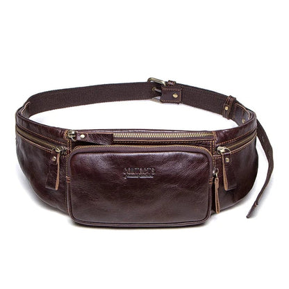 Sacoche Homme Banane | La Casa du Cuir Café / Cuir Sac Banane