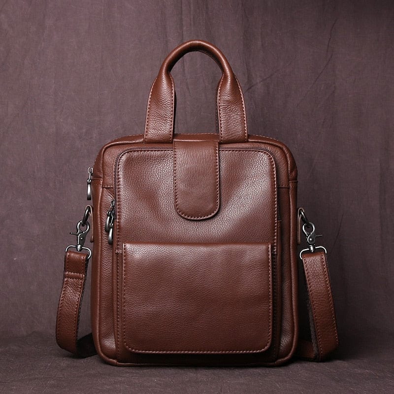 Café / Cuir / Homme Sac bandoulière