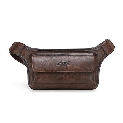Sacoche Ceinture Homme | La Casa du Cuir Café / Cuir Vegan Sac Banane