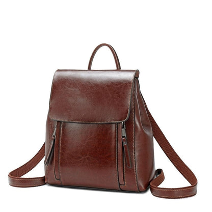 Sac à Dos Cuir Femme Anastasia, sac cours cuir, sac à dos femme tendance 2025