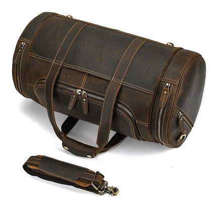 Sac en Cuir de Voyage pour Homme Edouard | La Casa du Cuir Marron Foncé / Cuir Véritable Sac de voyage