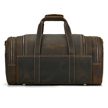 Sac en Cuir de Voyage pour Homme Edouard | La Casa du Cuir Marron Foncé / Cuir Véritable Sac de voyage