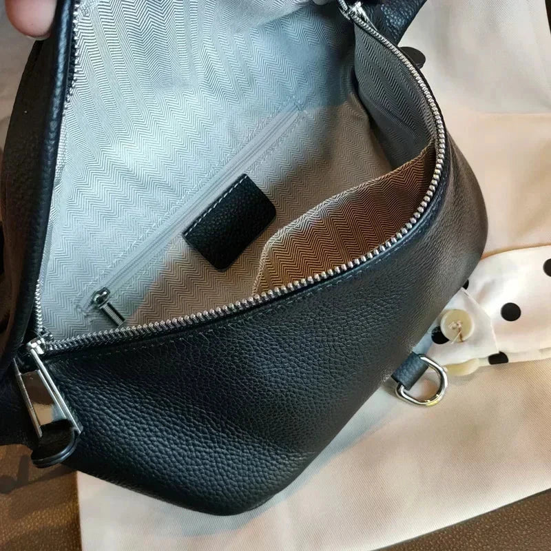 Grande Banane Femme Sac Cuir