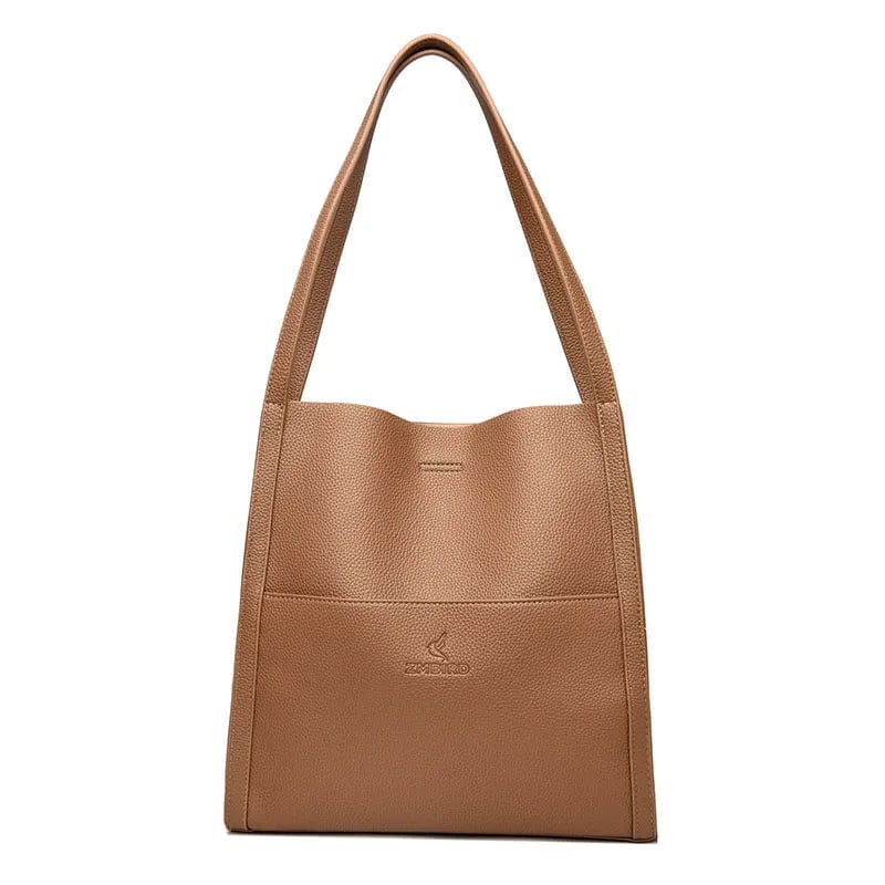 Marron / Cuir Vegan Sac Cabas