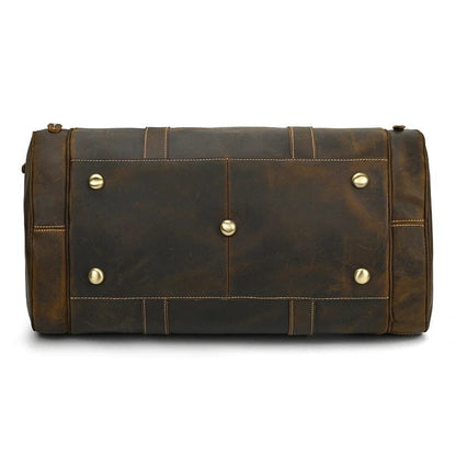Sac en Cuir de Voyage pour Homme Edouard | La Casa du Cuir Marron Foncé / Cuir Véritable Sac de voyage