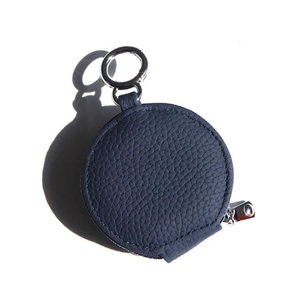 Mini Porte-Monnaie Charm | Porte-Monnaie Femme Tendance Bleu Marine / Cuir Veritable Sac Cuir