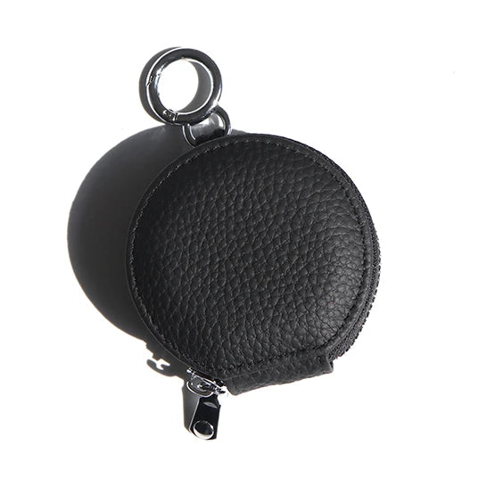 Mini Porte-Monnaie Charm | Porte-Monnaie Femme Tendance Noir / Cuir Veritable Sac Cuir