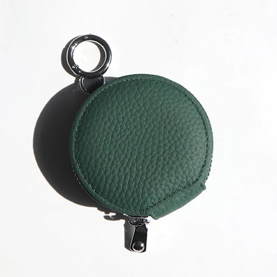 Mini Porte-Monnaie Charm | Porte-Monnaie Femme Tendance Vert / Cuir Veritable Sac Cuir