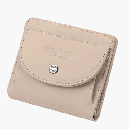 Mini Porte-Monnaie Femme Cuir Olivia | Compact & Chic Beige / Cuir
