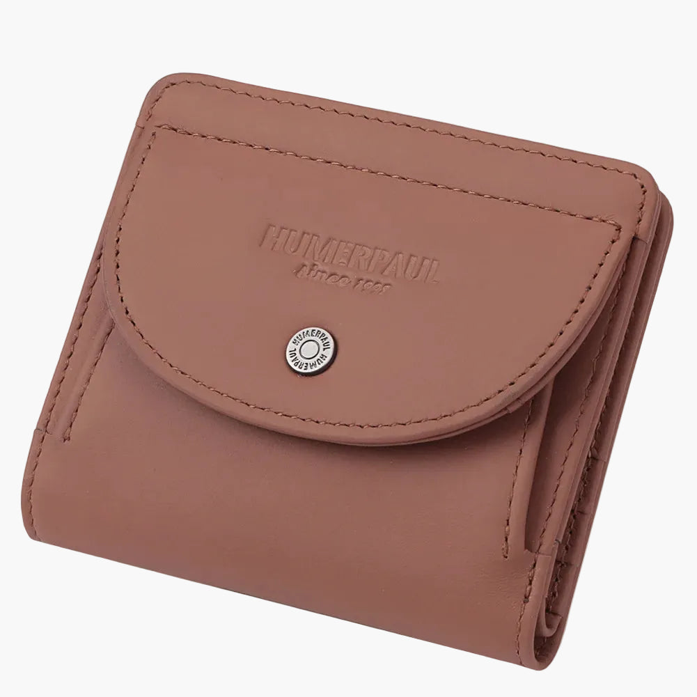 Mini Porte-Monnaie Femme Cuir Olivia | Compact & Chic Camel / Cuir