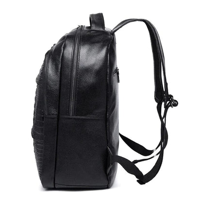 Sac à Dos Ordinateur Femme Tendance | La Casa du Cuir Noir / Cuir Véritable / 17 Pouces sac à dos