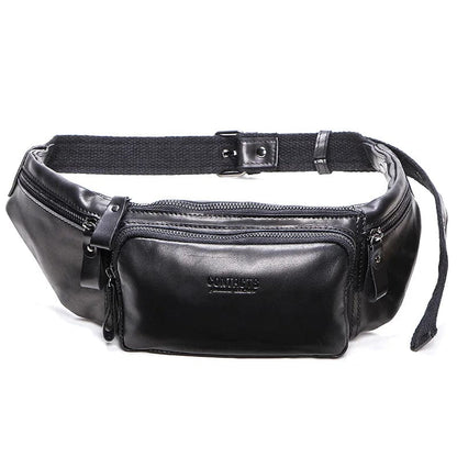 Sacoche Homme Banane | La Casa du Cuir Noir / Cuir Sac Banane