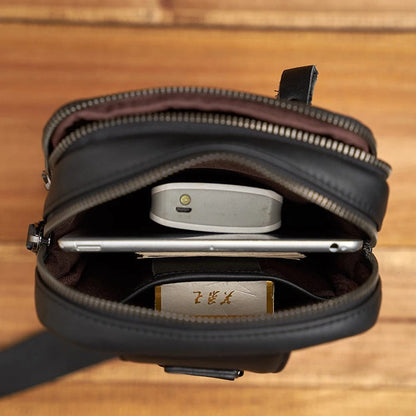 Sac Banane Homme Tendance Noir | La Casa du Cuir Noir / Cuir Sac Banane