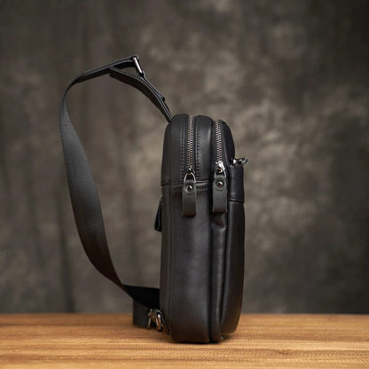Sac Banane Homme Tendance Noir | La Casa du Cuir Noir / Cuir Sac Banane