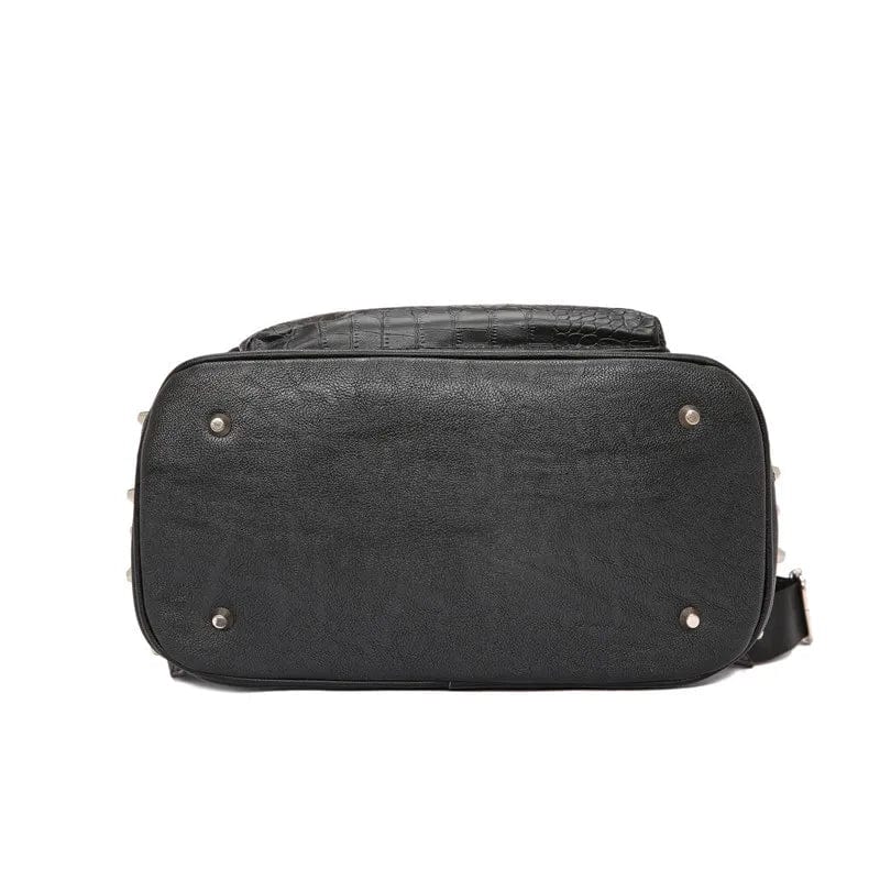 Noir / Cuir Vegan sac à dos ordinateur