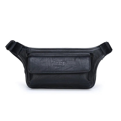Sacoche Ceinture Homme | La Casa du Cuir Noir / Cuir Vegan Sac Banane