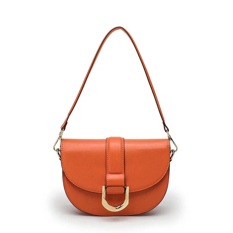 Orange / Cuir Vegan Sac Cuir Femme