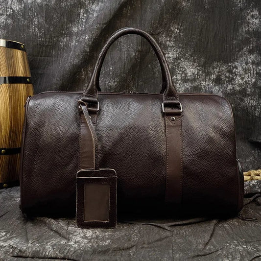 Sac de Sport Cuir Albert, petit sac de voyage homme