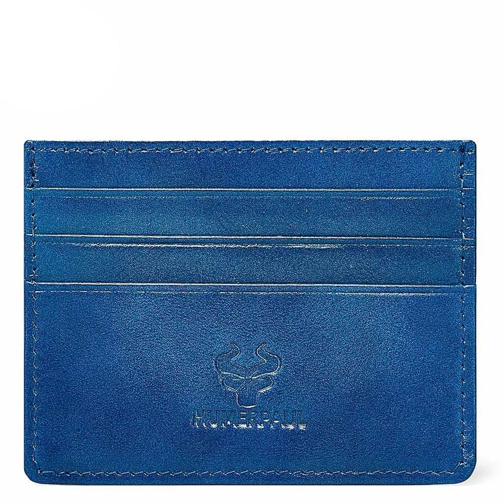 Porte Carte Cuir Homme Luxe Blue