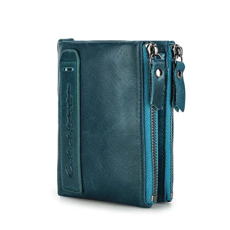 Porte Monnaie Porte Carte Cuir Femme blue