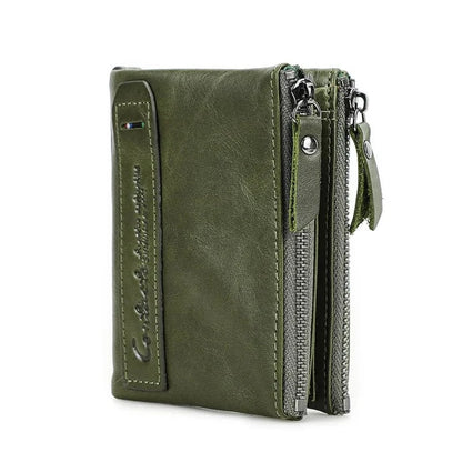 Porte Monnaie Porte Carte Cuir Femme｜La Casa Du Cuir Vert Foncé
