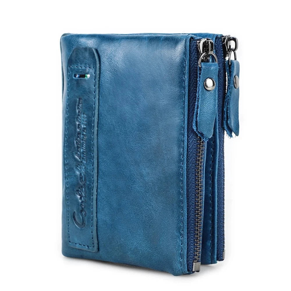 Porte Monnaie Porte Carte Cuir Femme sapphire blue