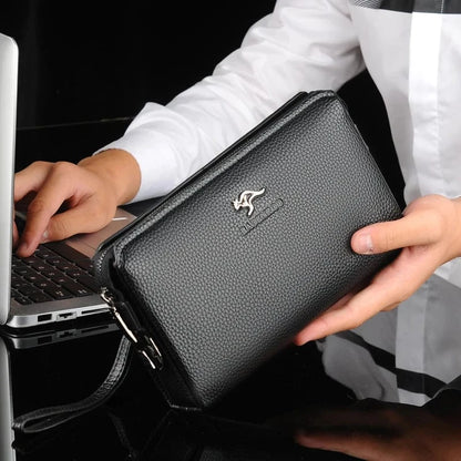 Portefeuille en Cuir Noir pour Homme｜La Casa Du Cuir