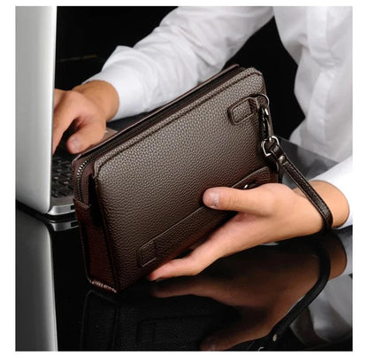 Portefeuille en Cuir Noir pour Homme｜La Casa Du Cuir