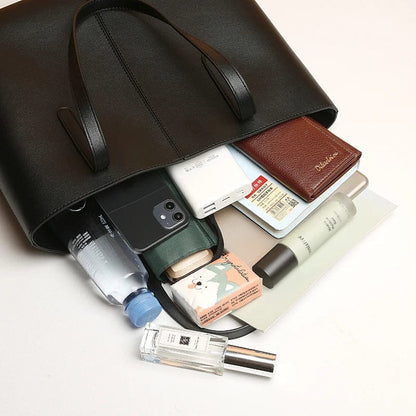 Sac Cabas Rouge | La Casa du Cuir Rouge / Cuir Vegan Sac Cabas