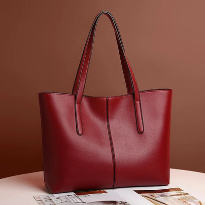 Sac Cabas Rouge | La Casa du Cuir Rouge / Cuir Vegan Sac Cabas