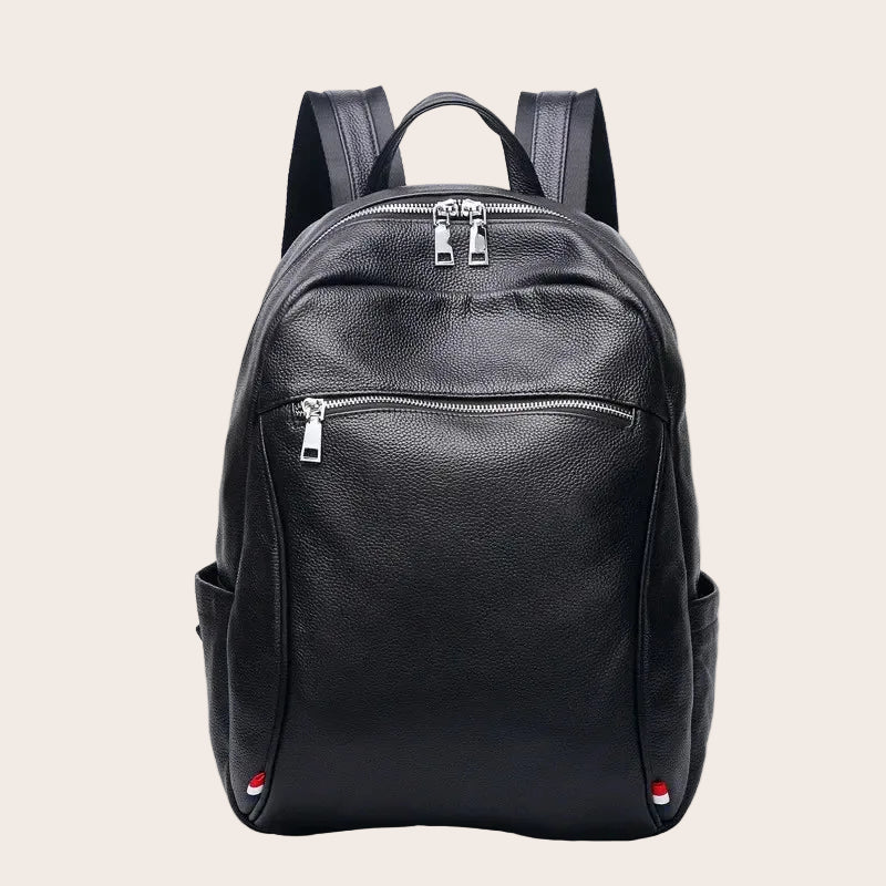 Sac à Dos Bureau en Cuir Noir – Élégant & Professionnel | Sam Noir / Cuir sac à dos ordinateur