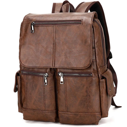Sac à Dos Cuir Femme Tendance – Élégant, Grand & Imperméable Café / Cuir Vegan sac à dos ordinateur