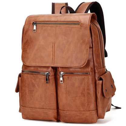 Sac à Dos Cuir Femme Tendance – Élégant, Grand & Imperméable Camel / Cuir Vegan sac à dos ordinateur