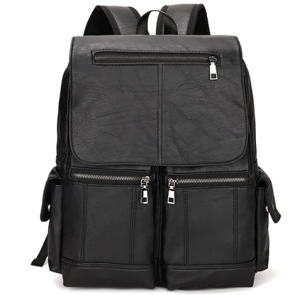 Sac à Dos Cuir Femme Tendance – Élégant, Grand & Imperméable Noir / Cuir Vegan sac à dos ordinateur